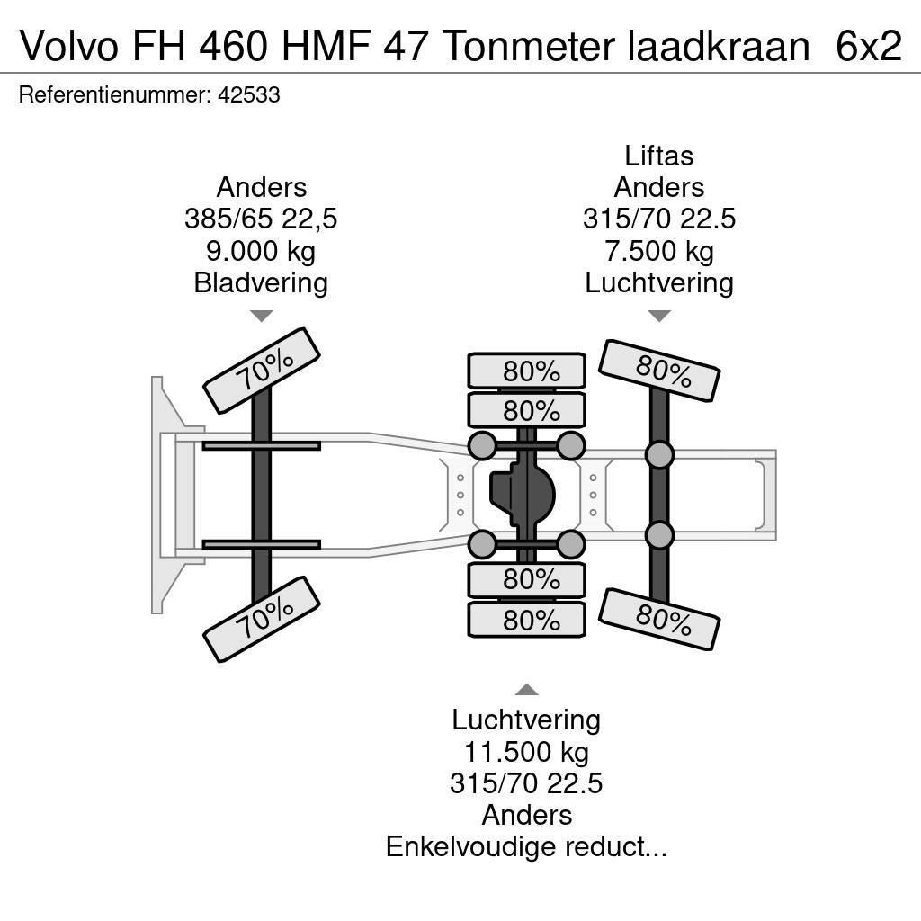Volvo FH 460 HMF 47 Tonmeter laadkraan Trekkvogner