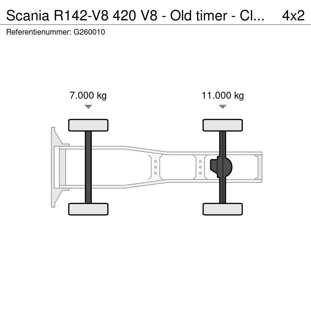 Scania R142-V8 420 V8 - Old timer - Clean chassis/cab/int Trekkvogner