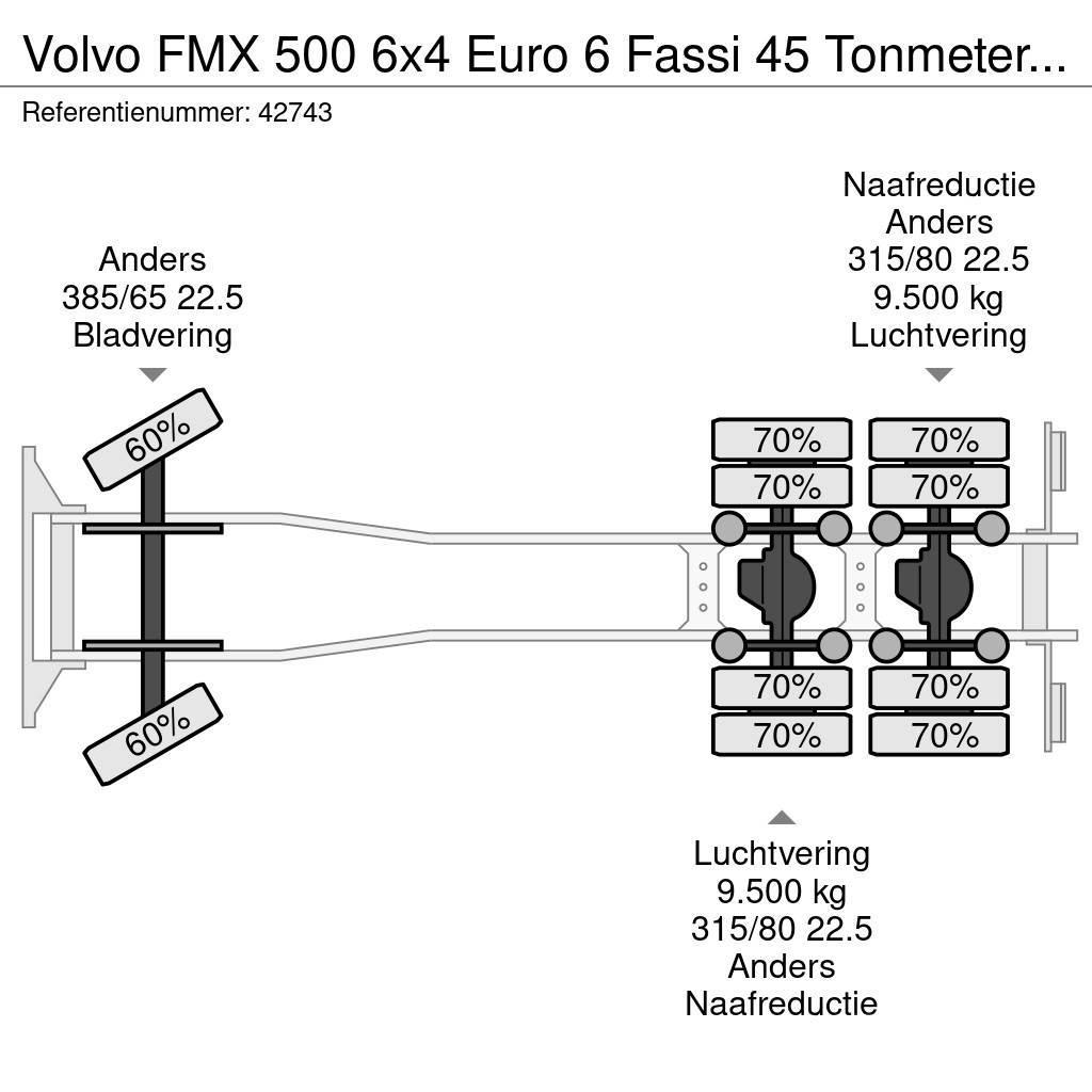 Volvo FMX 500 6x4 Euro 6 Fassi 45 Tonmeter laadkraan Planbiler
