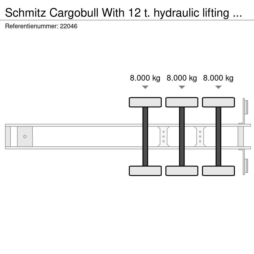 Schmitz Cargobull With 12 t. hydraulic lifting deck for double stock Gardintrailer