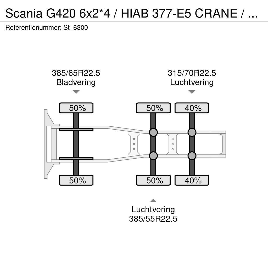 Scania G420 6x2*4 / HIAB 377-E5 CRANE / KRAN - GRUA Trekkvogner