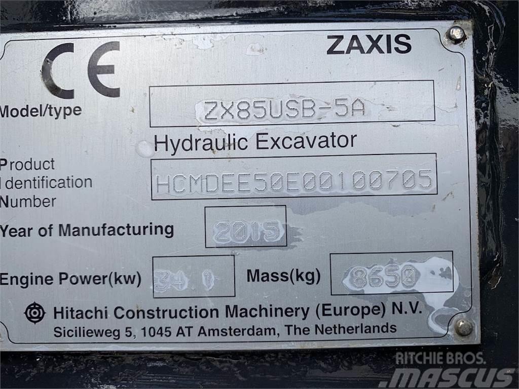 Hitachi ZX85 USB-5A + Paalutuspuomi Midi excavators  7t - 12t