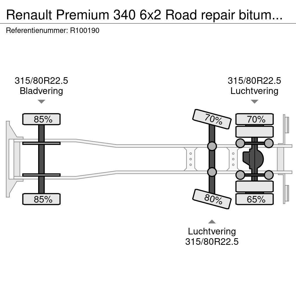 Renault Premium 340 6x2 Road repair bitumen tank 6 m3 / ti Tippbil
