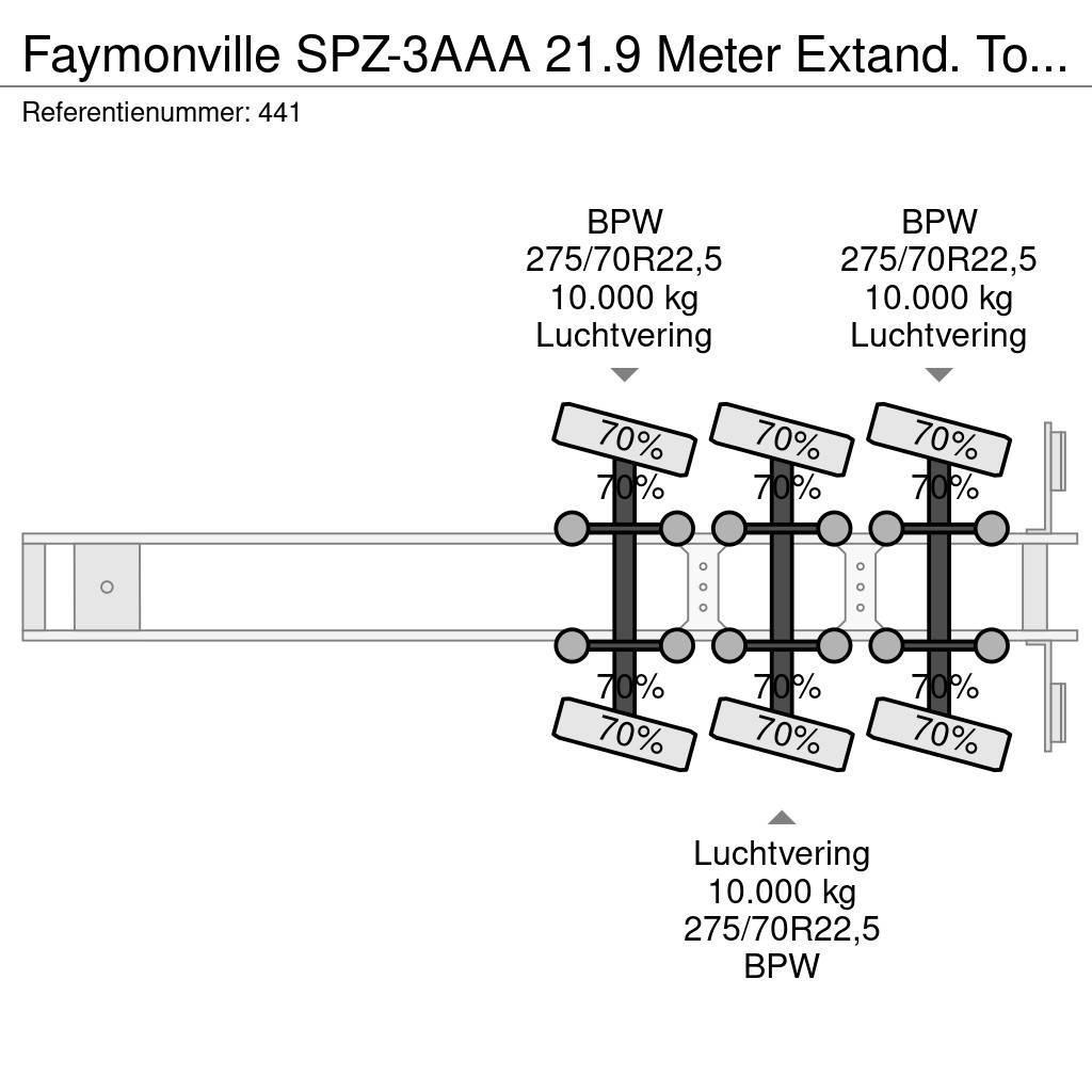 Faymonville SPZ-3AAA 21.9 Meter Extand. Total lenght: 35.5 met Planhengere semi