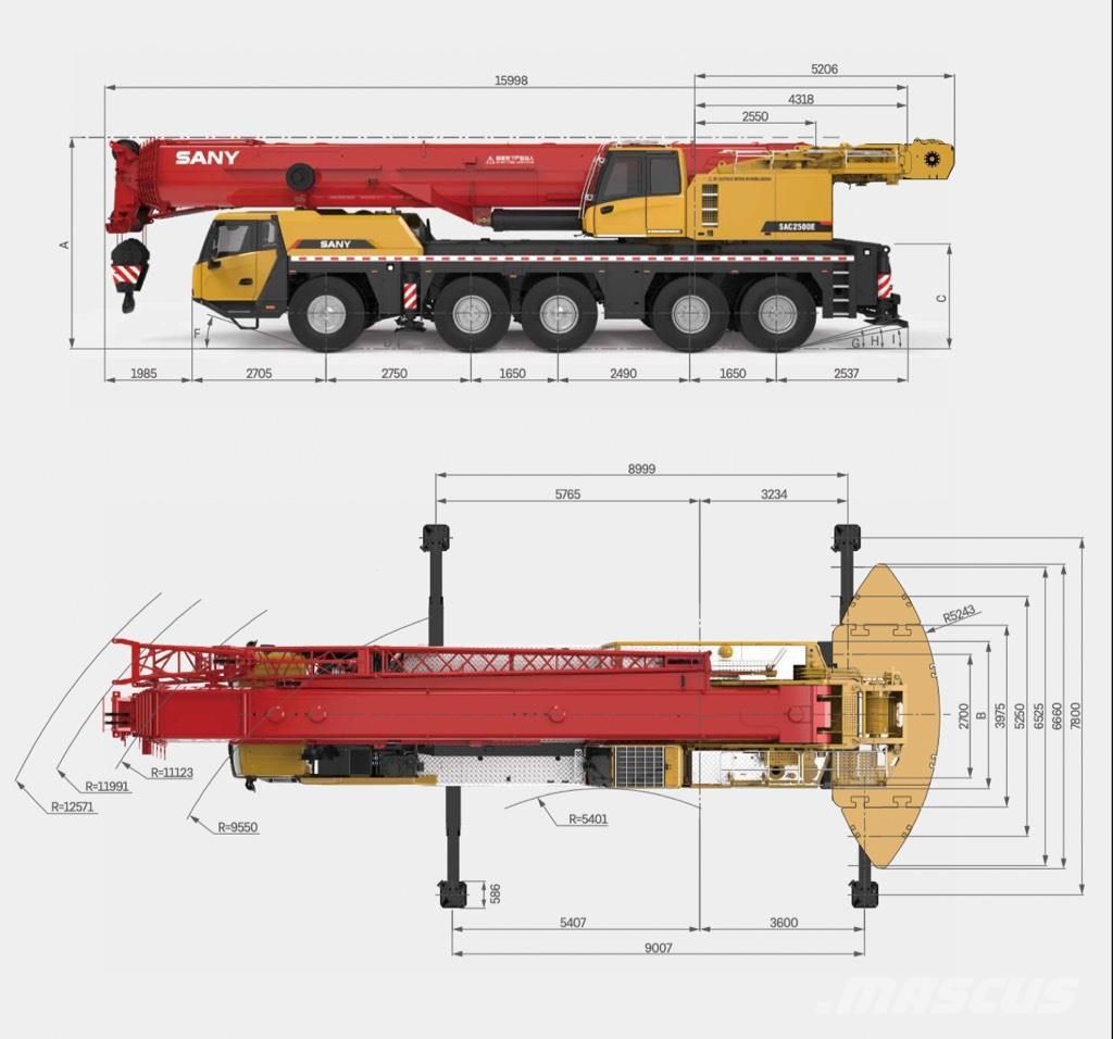 Sany SCA2500E Allterreng kraner