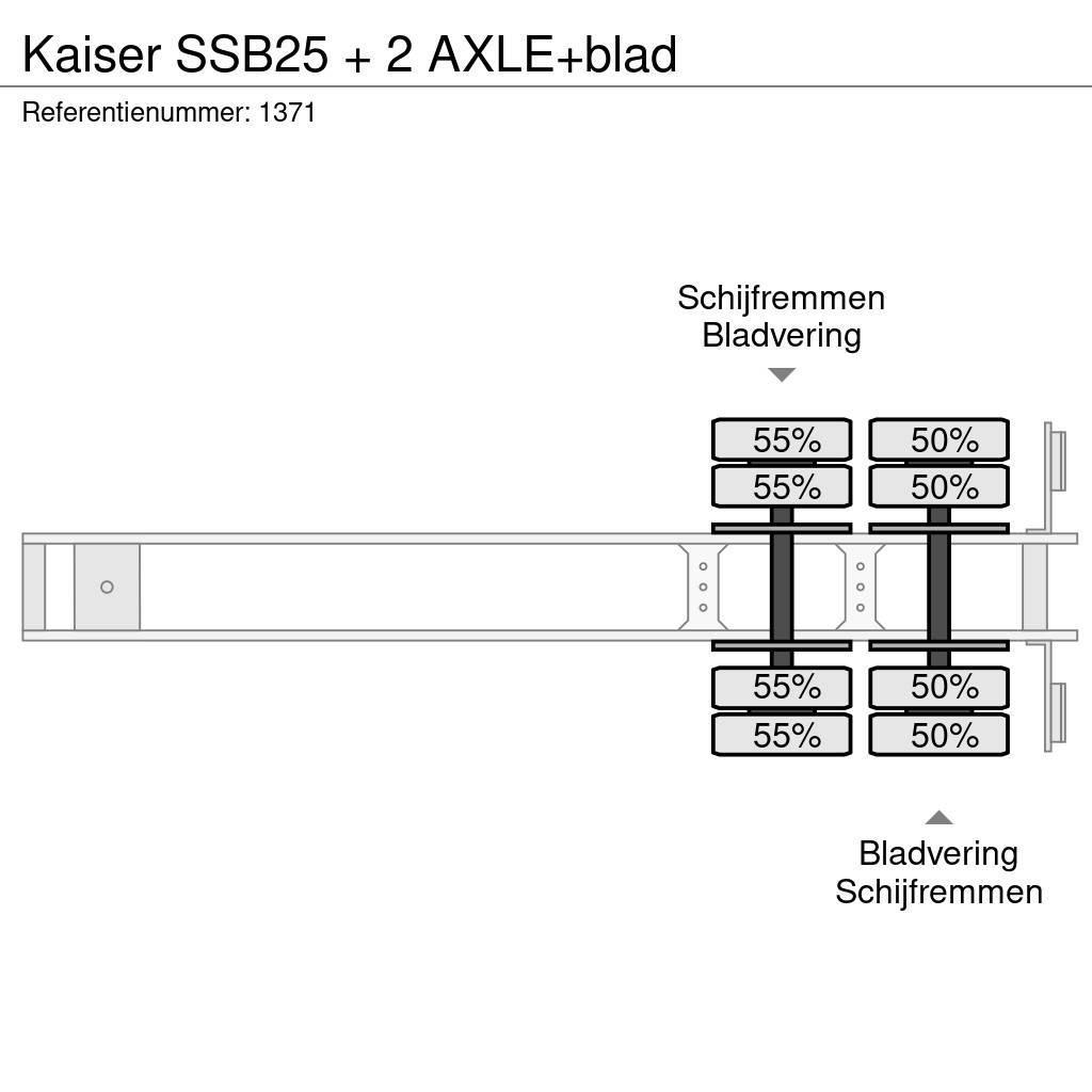 Kaiser SSB25 + 2 AXLE+blad Brønnhenger semi