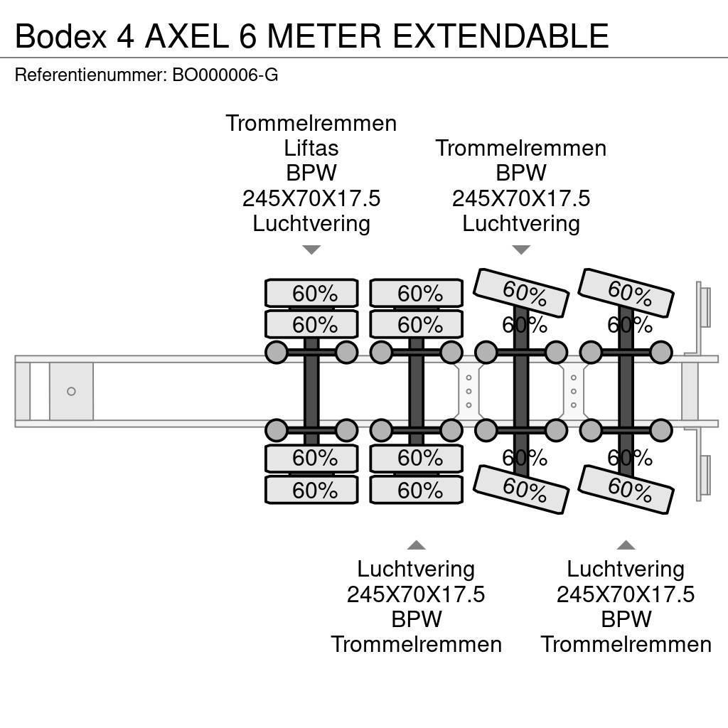 Bodex 4 AXEL 6 METER EXTENDABLE Brønnhenger semi