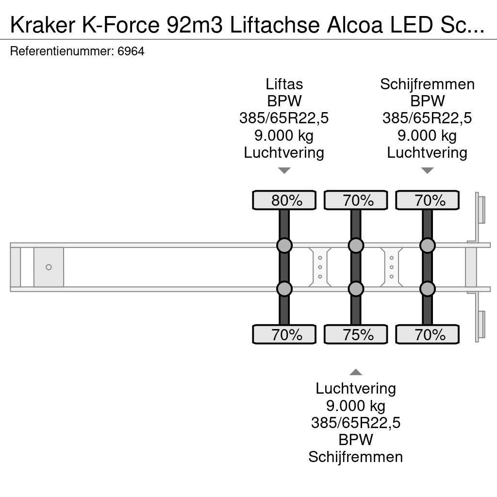Kraker K-Force 92m3 Liftachse Alcoa LED Scheibenbremsen C Walking floor - semi