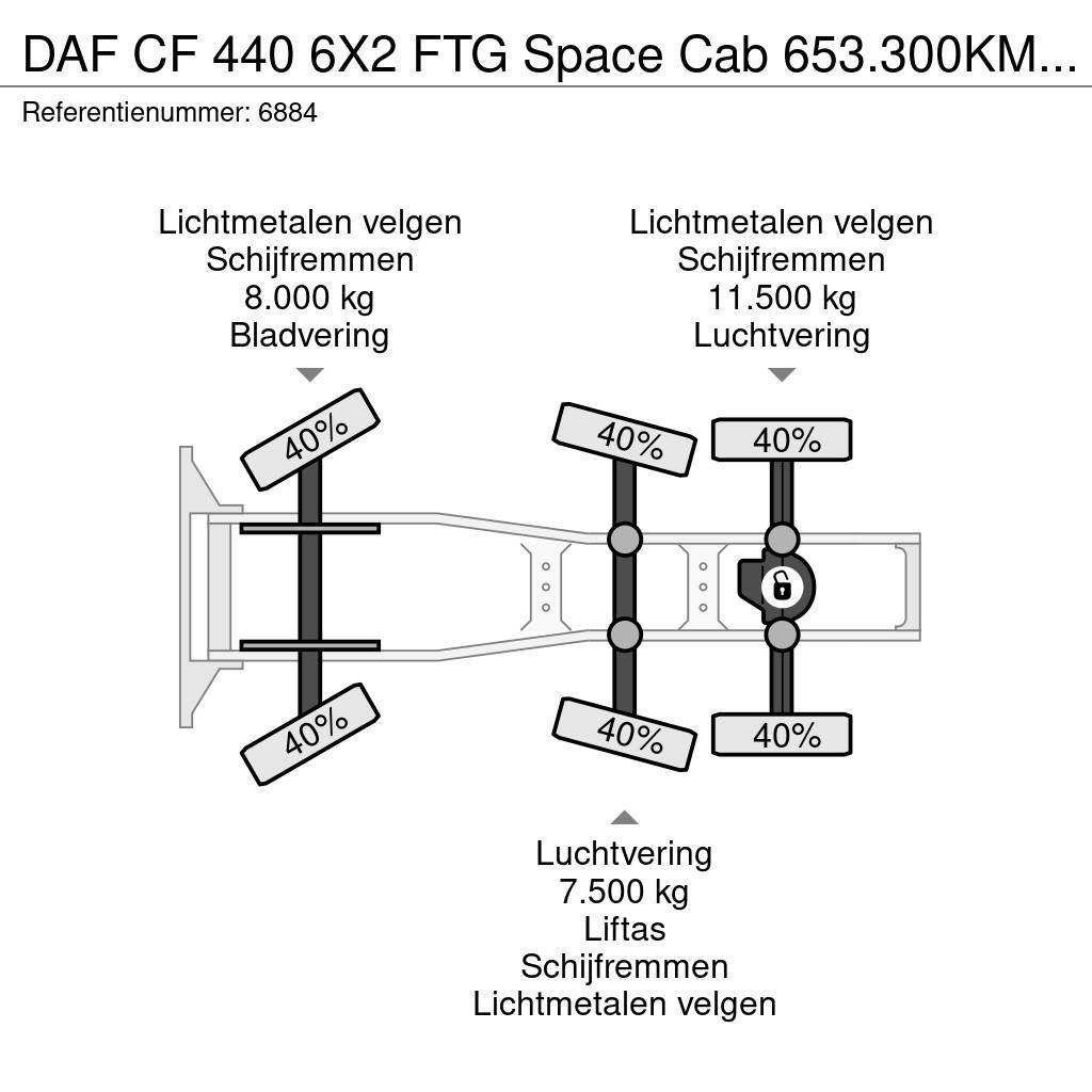 DAF CF 440 6X2 FTG Space Cab 653.300KM LED ACC NL Truc Trekkvogner