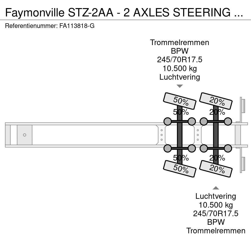 Faymonville STZ-2AA - 2 AXLES STEERING - BED: 7,40 + 3,55 METE Brønnhenger semi