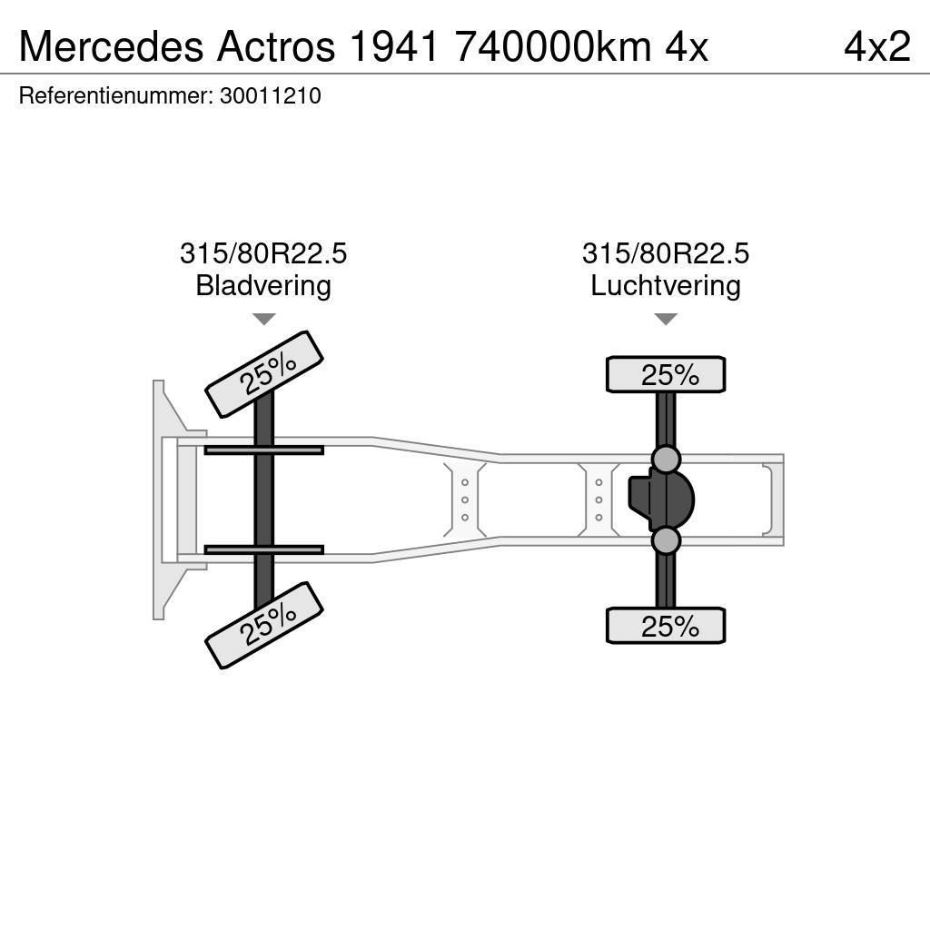 Mercedes-Benz Actros 1941 740000km 4x Trekkvogner