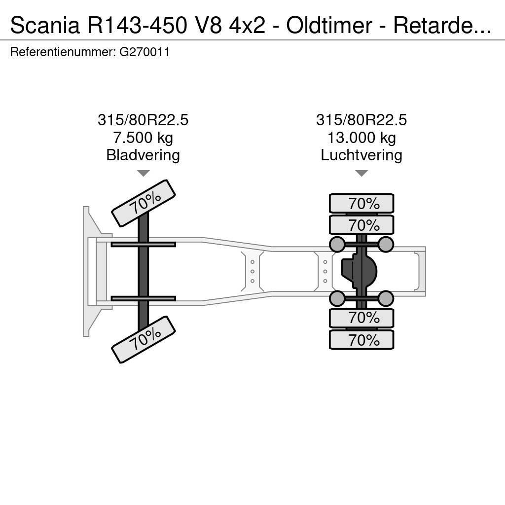 Scania R143-450 V8 4x2 - Oldtimer - Retarder - PTO/Hydrau Trekkvogner