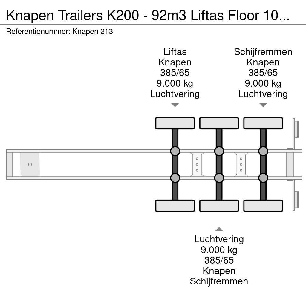 Knapen Trailers K200 - 92m3 Liftas Floor 10mm APK/TUV 02- Walking floor - semi