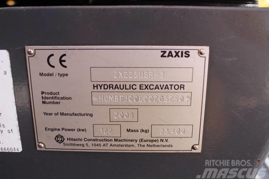 Hitachi ZX 225 USR LC-3 / Pyörittäjä, Kauha, Rasvari, YM! Beltegraver