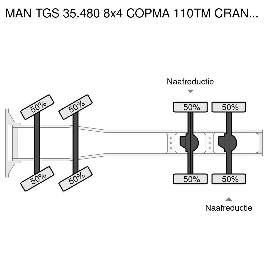 MAN TGS 35.480 8x4 COPMA 110TM CRANE/GRUE/Fly-Jib/LIER Trekkvogner