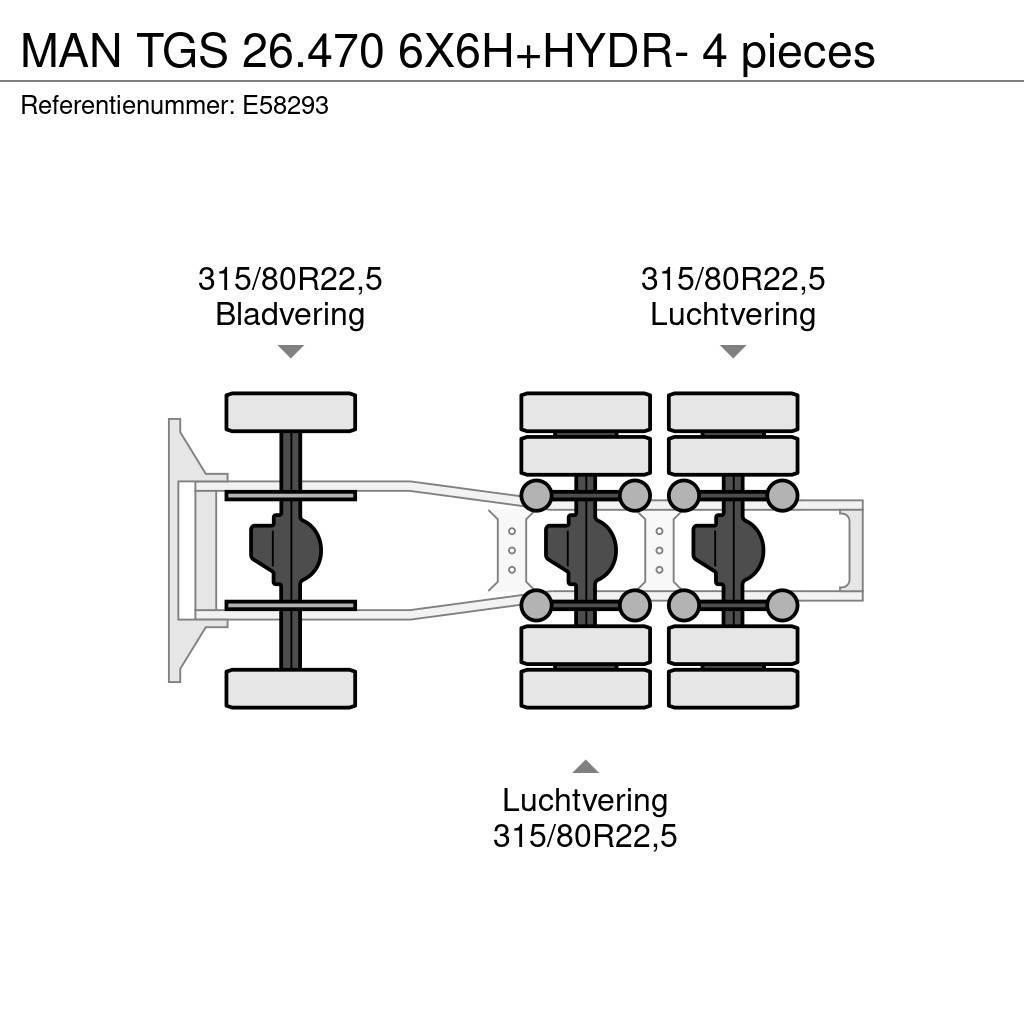 MAN TGS 26.470 6X6H+HYDR- 4 pieces Trekkvogner