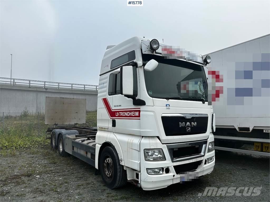 MAN TGX 26.480 6x2 Container truck w/ lift. Rep object Containerbil