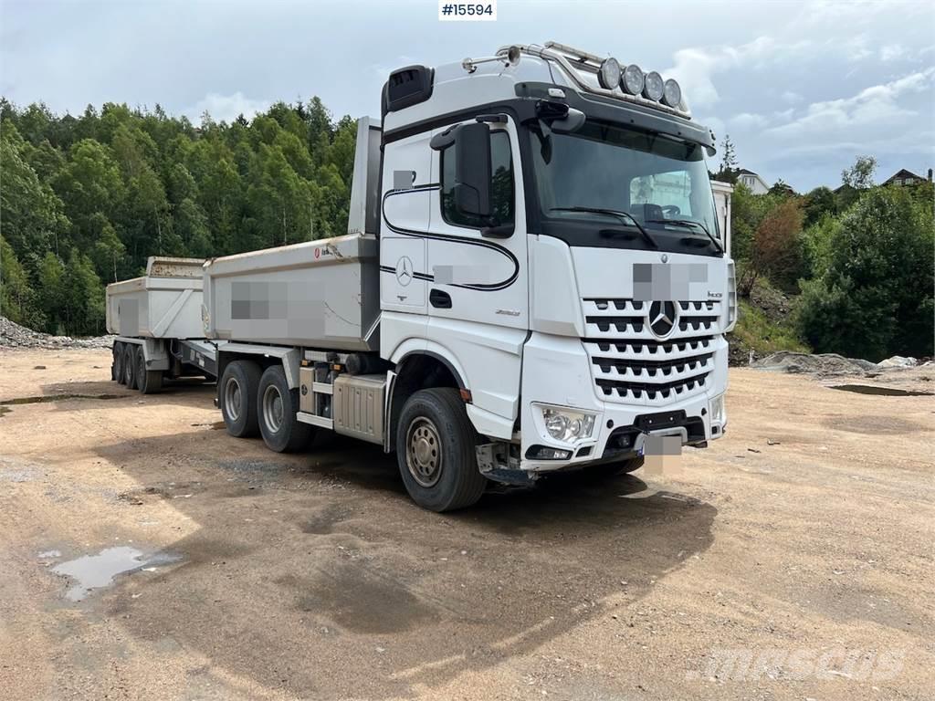 Mercedes-Benz Arocs w/ Istrail dump trailer WATCH VIDEO Tippbil