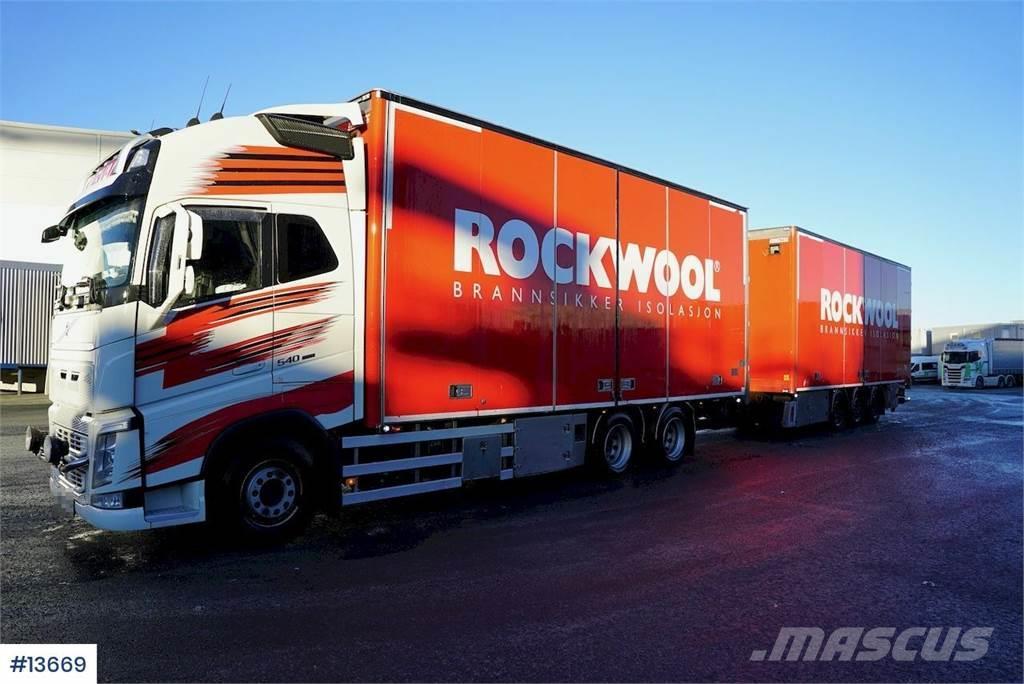 Volvo FH540 6x2 box truck w/ trailer w/ full side openin Skapbiler