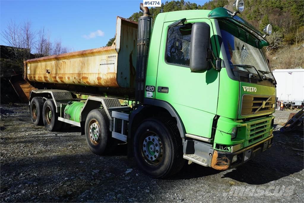 Volvo FM12 8x4 hook lift w/ box WATCH VIDEO Krokbil