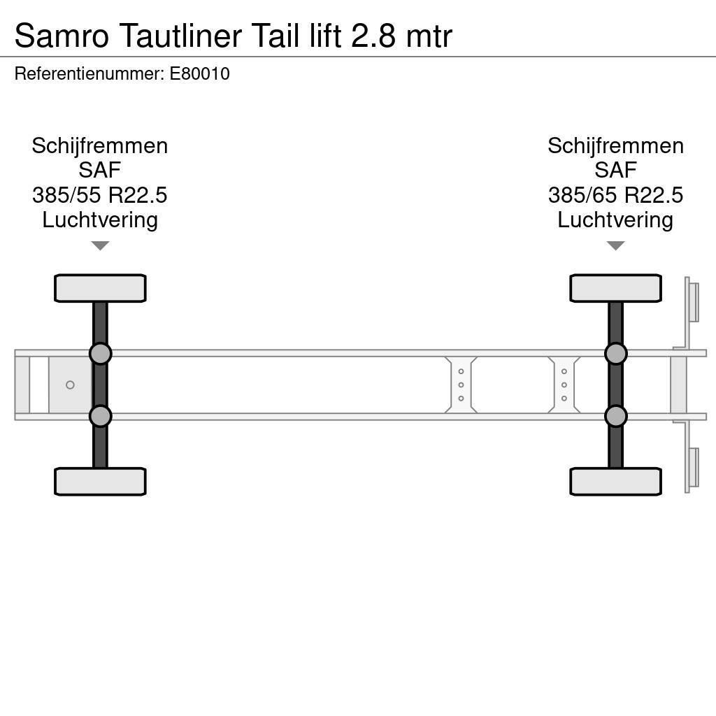 Samro Tautliner Tail lift 2.8 mtr Gardintrailer