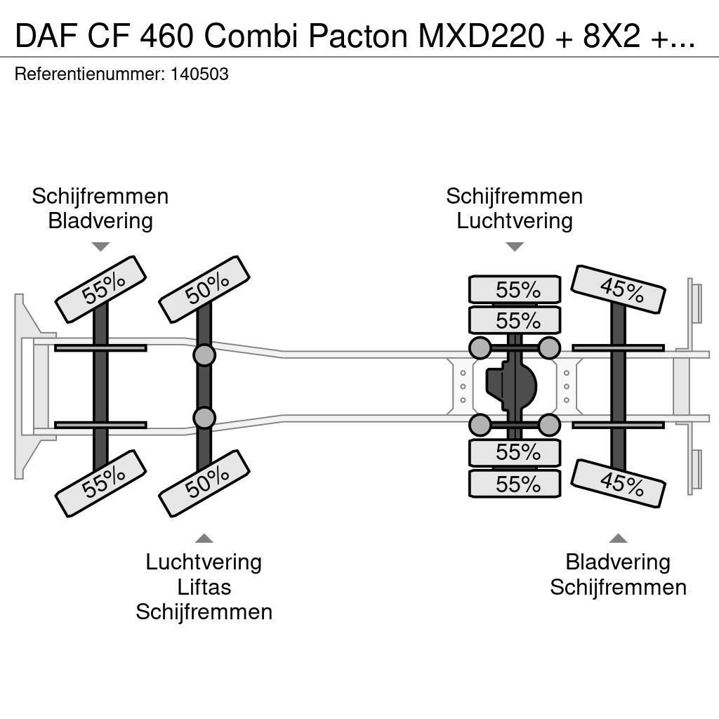 DAF CF 460 Combi Pacton MXD220 + 8X2 + Manual + Euro 6 Planbiler