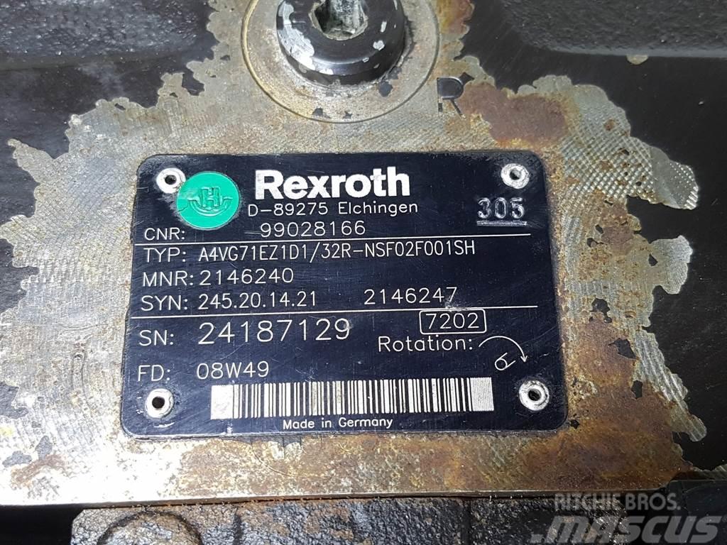Rexroth A4VG71EZ1D1/32R-99028166/R902146240-Drive pump Hydraulikk