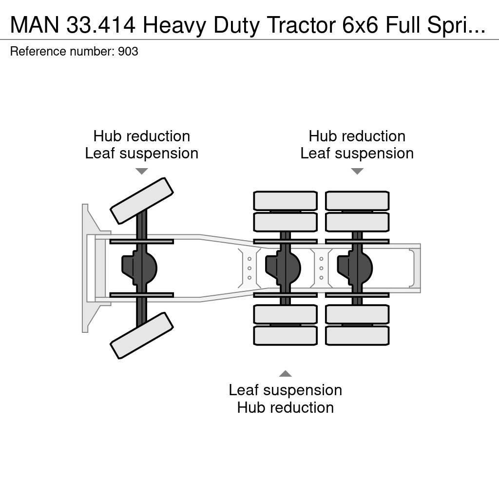 MAN 33.414 Heavy Duty Tractor 6x6 Full Spring Suspensi Trekkvogner