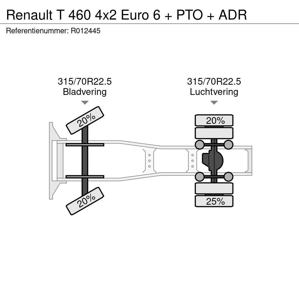 Renault T 460 4x2 Euro 6 + PTO + ADR Trekkvogner