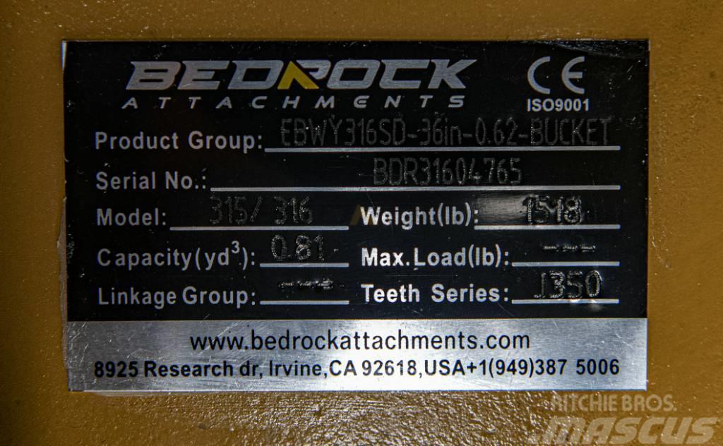 CAT 36" Severe Rock Bucket CAT 315D/F,316E/F,318D2/F Andre komponenter
