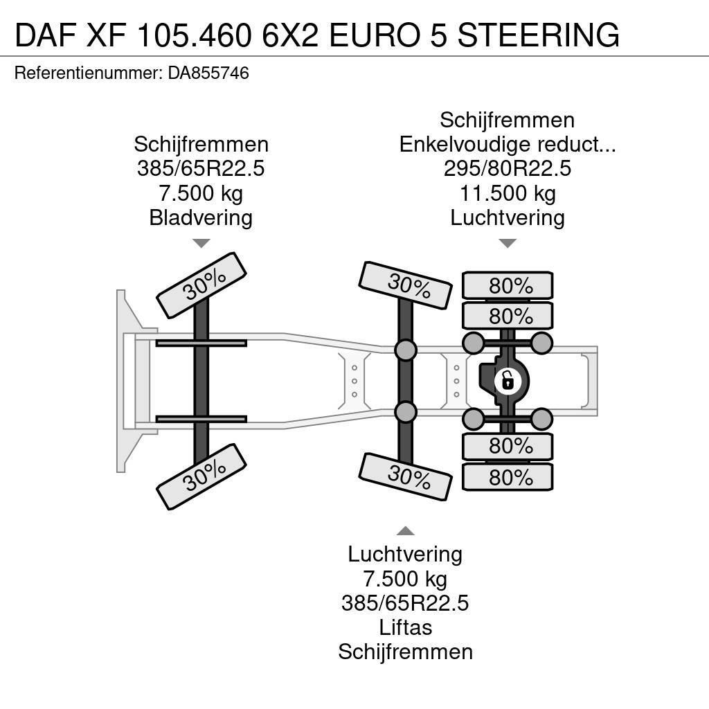 DAF XF 105.460 6X2 EURO 5 STEERING Trekkvogner
