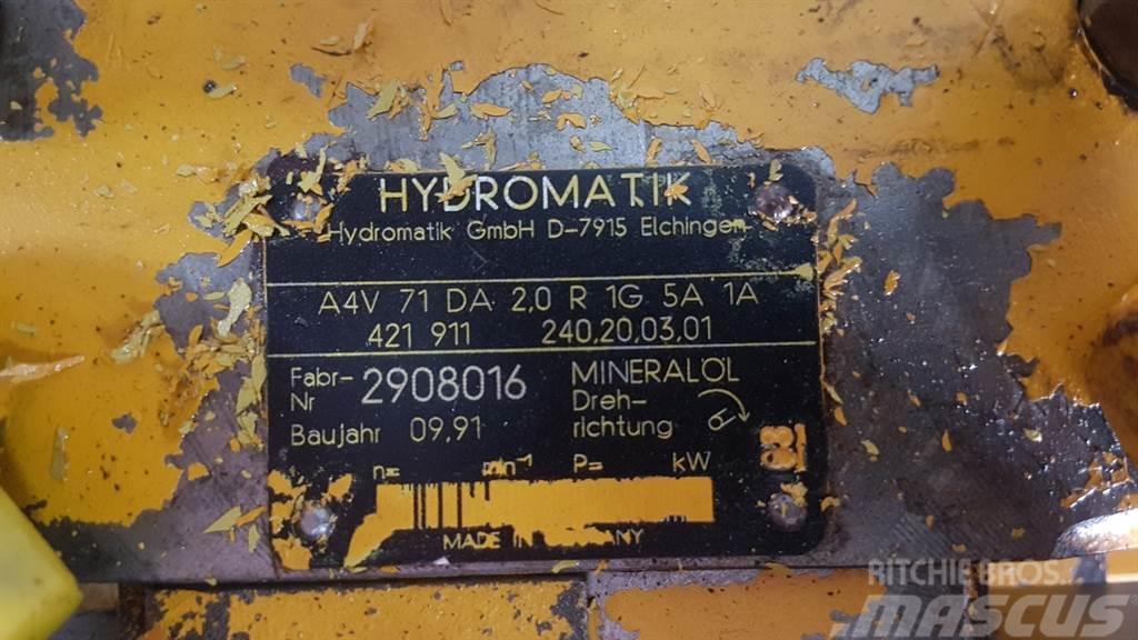 Ahlmann AZ10-Hydromatik A4V71DA2.0R1G5A1A-Drive pump Hydraulikk