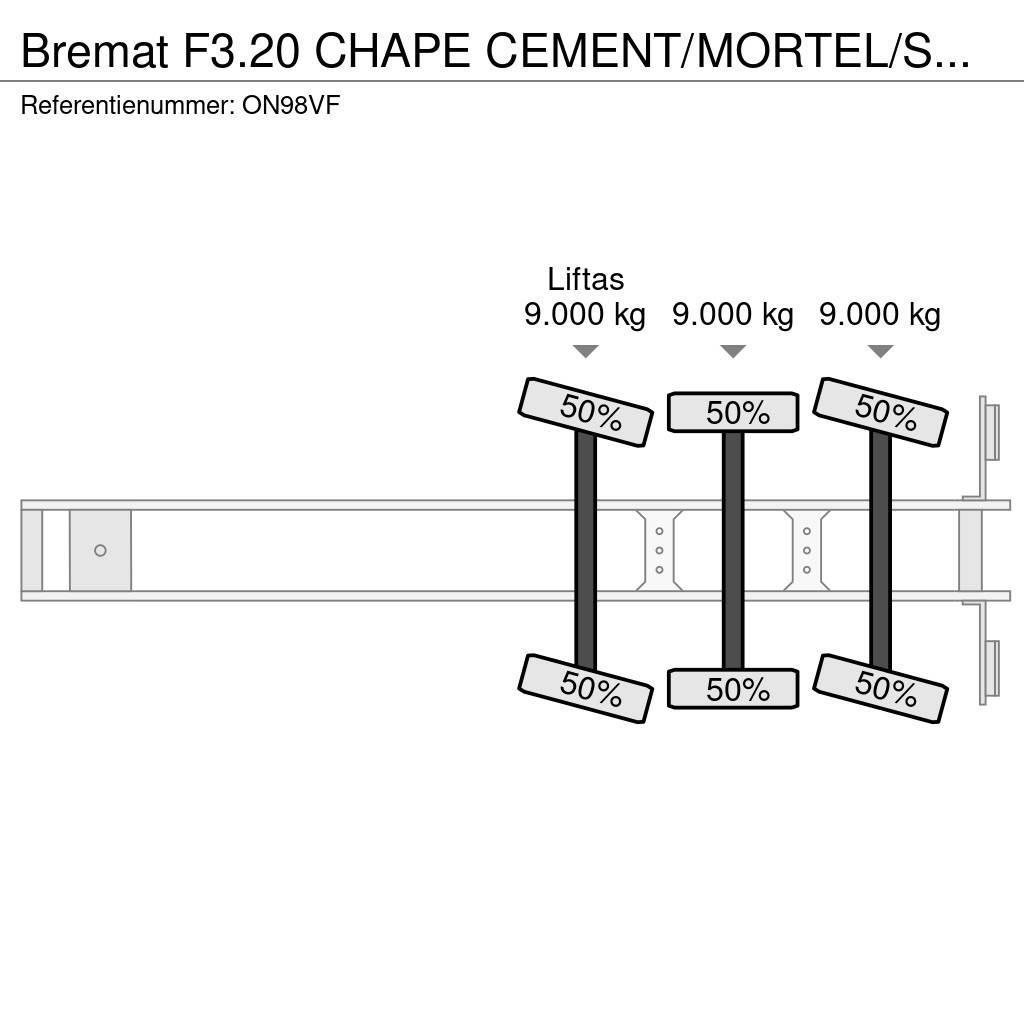  Bremat F3.20 CHAPE CEMENT/MORTEL/SCREED/MORTAR/EST Andre semitrailere