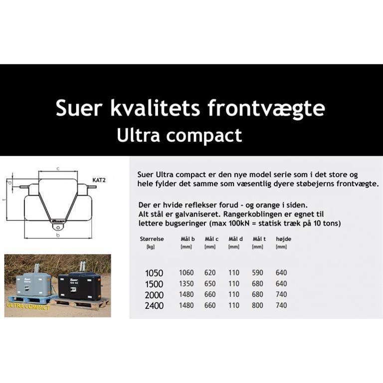  Suer 1050 kg ultra kompakt - www.suer.dk GRATIS LE Annet tilbehør