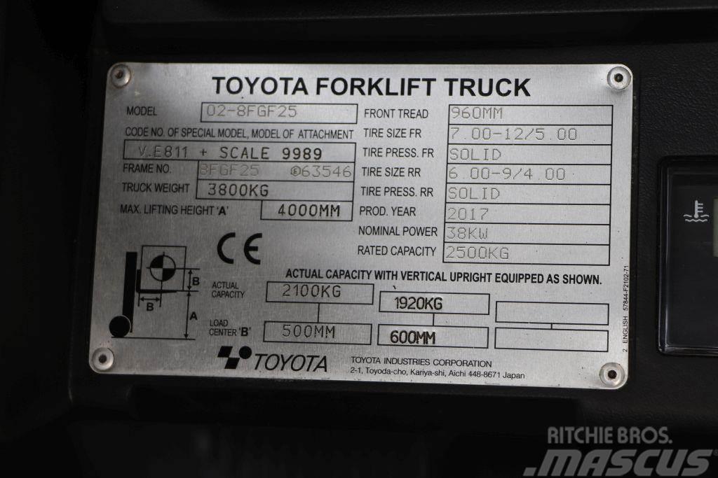Toyota 02-8FGF25 Propan trucker