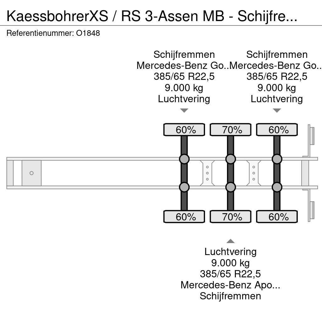 Kässbohrer XS / RS 3-Assen MB - Schijfremmen - Schuifzeilen/S Gardintrailer