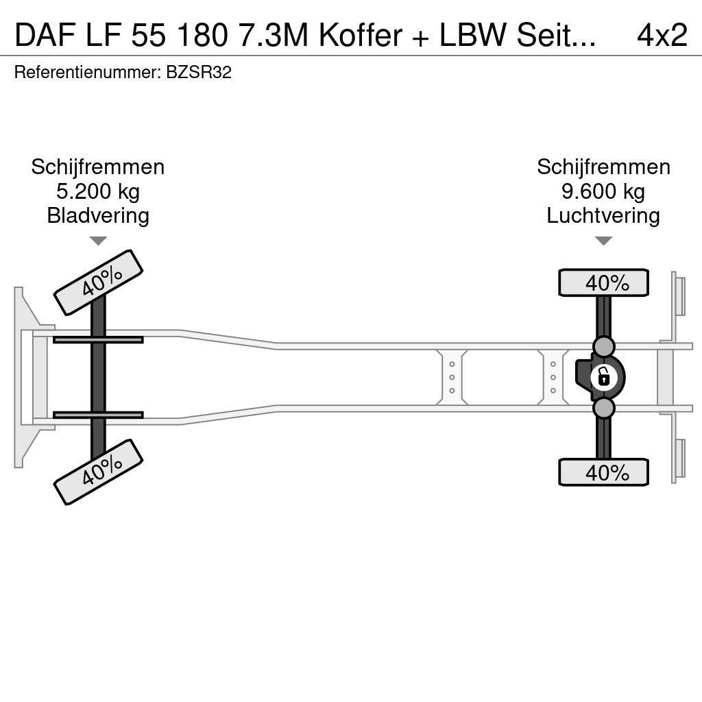 DAF LF 55 180 7.3M Koffer + LBW Seitentür APK 02-2024 Skapbiler
