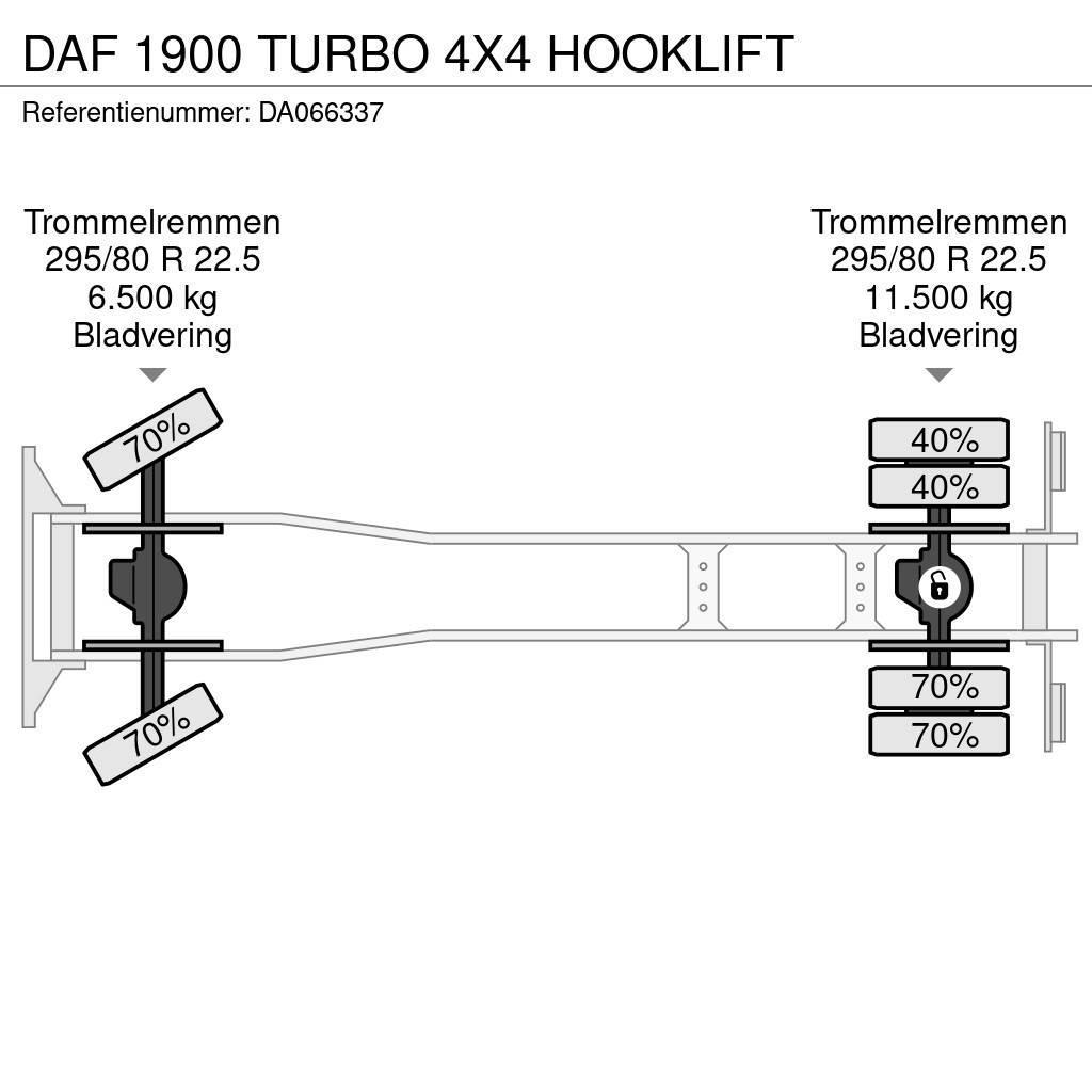 DAF 1900 TURBO 4X4 HOOKLIFT Krokbil