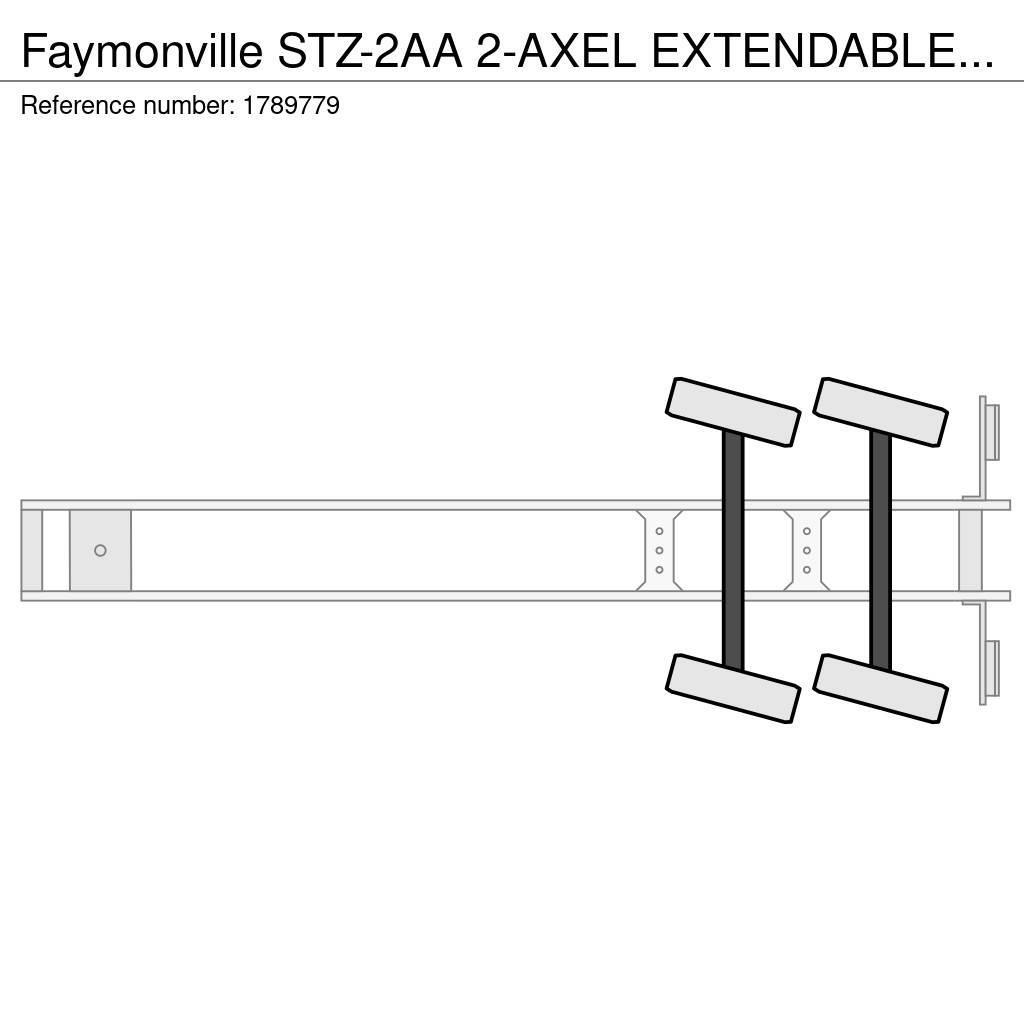 Faymonville STZ-2AA 2-AXEL EXTENDABLE SEMI DIEPLADER/TIEFLADER Brønnhenger semi