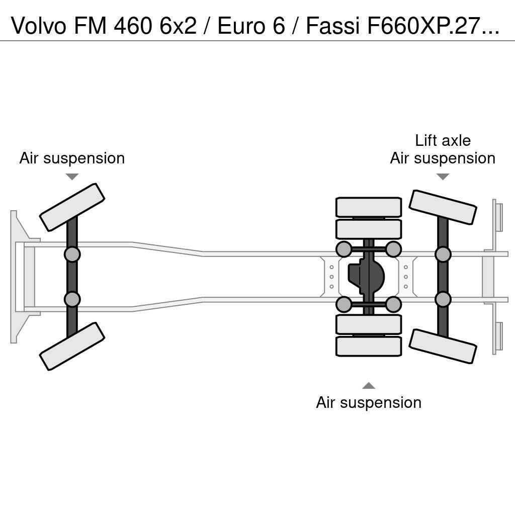 Volvo FM 460 6x2 / Euro 6 / Fassi F660XP.27 + Flyjib Allterreng kraner