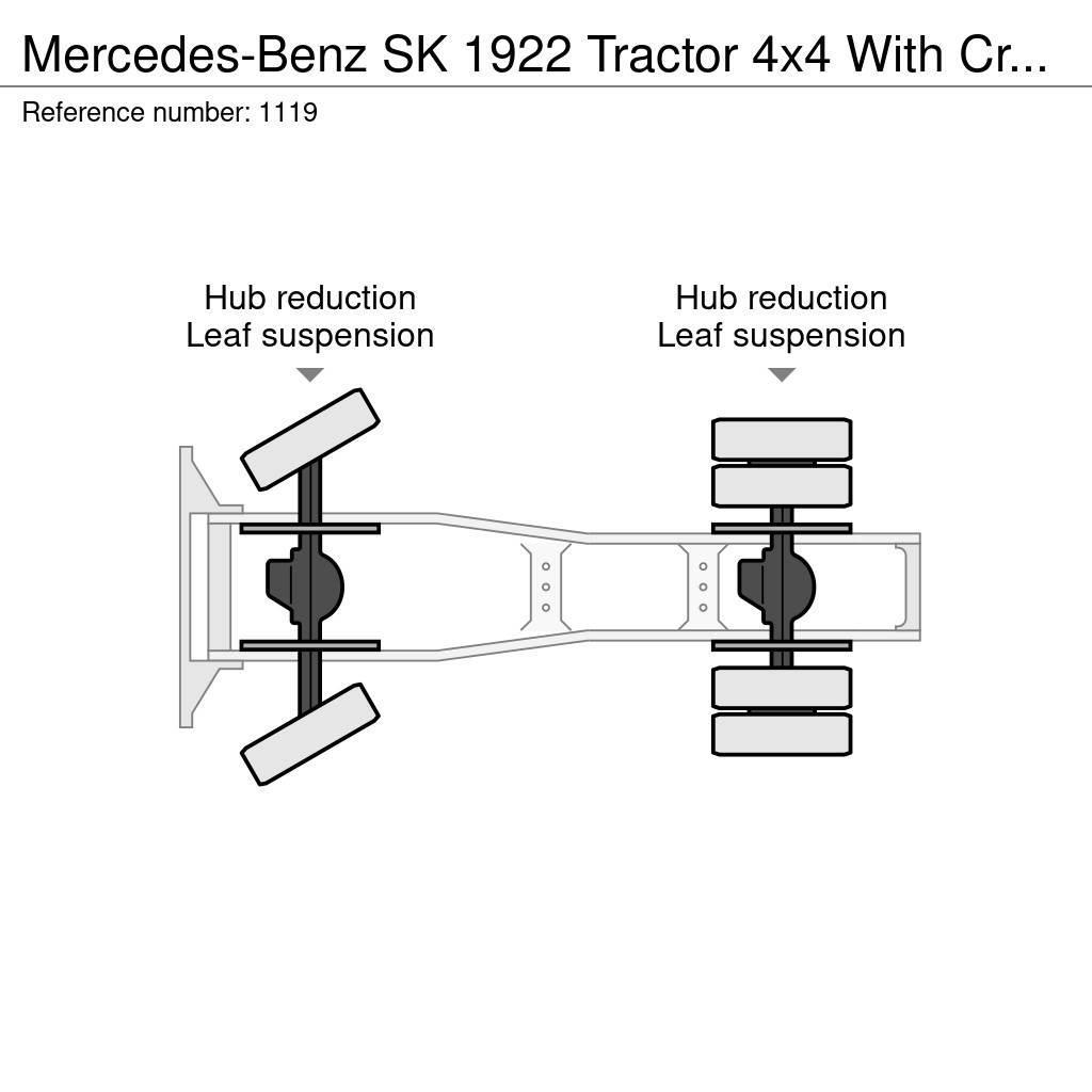 Mercedes-Benz SK 1922 Tractor 4x4 With Crane Full Spring V6 Big Trekkvogner