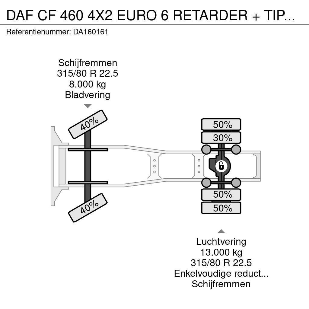 DAF CF 460 4X2 EURO 6 RETARDER + TIPPER HYDRAULIC Trekkvogner