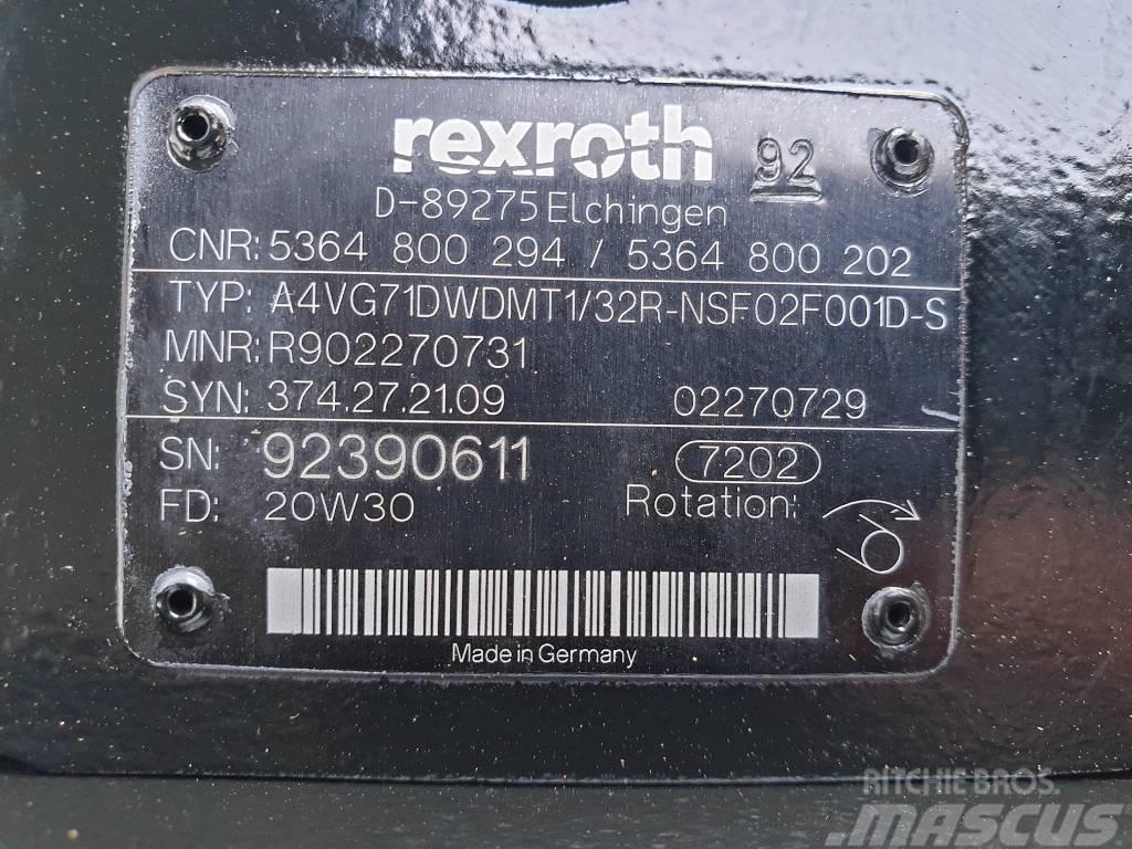 Rexroth Fuchs MHL360E Variable displ. pump 5364800202 Hydraulikk