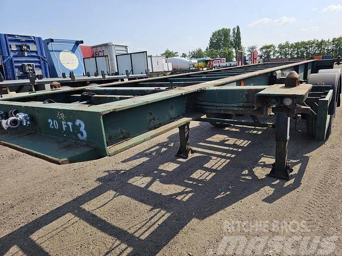 Flandria 2 AXLE 20 FT CHASSIS STEEL SUSPENSION ROR Containerchassis Semitrailere