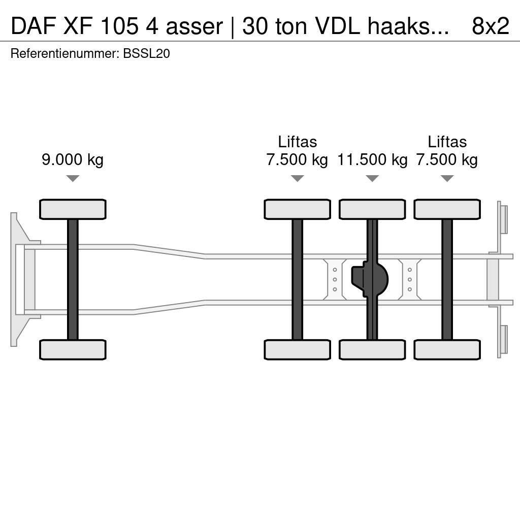 DAF XF 105 4 asser | 30 ton VDL haaksysteem | manual | Krokbil