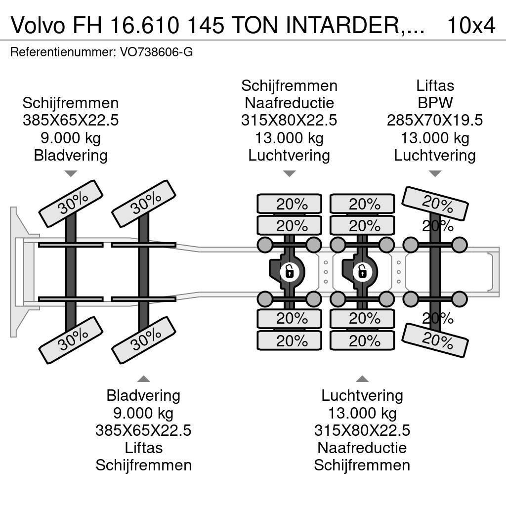 Volvo FH 16.610 145 TON INTARDER, HYDRAULIC, 10X4, EURO Trekkvogner