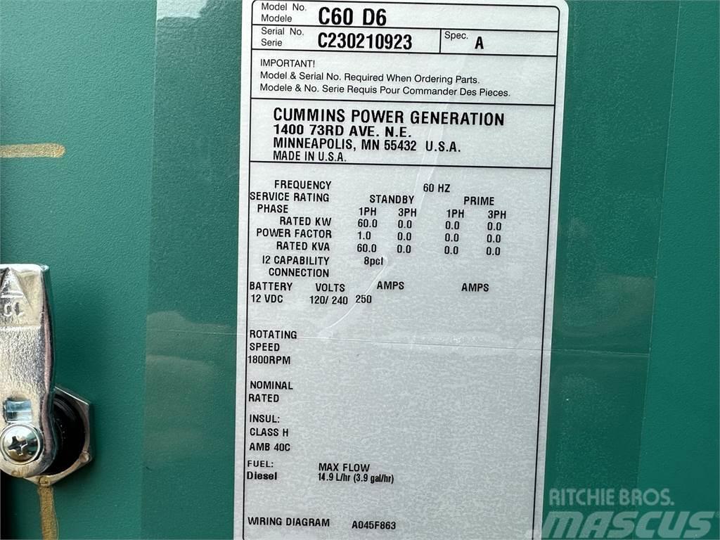 Cummins C60D6C Diesel Generatorer