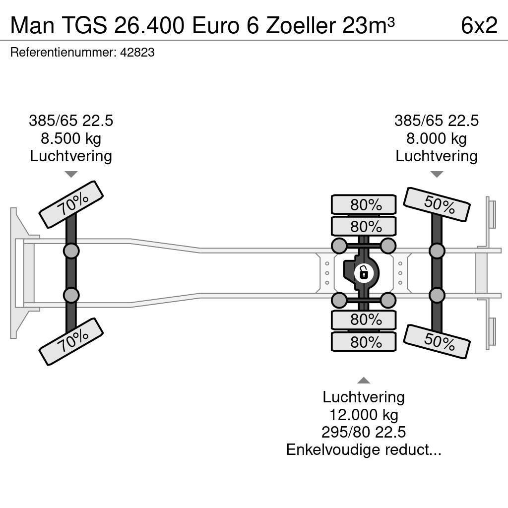 MAN TGS 26.400 Euro 6 Zoeller 23m³ Renovasjonsbil