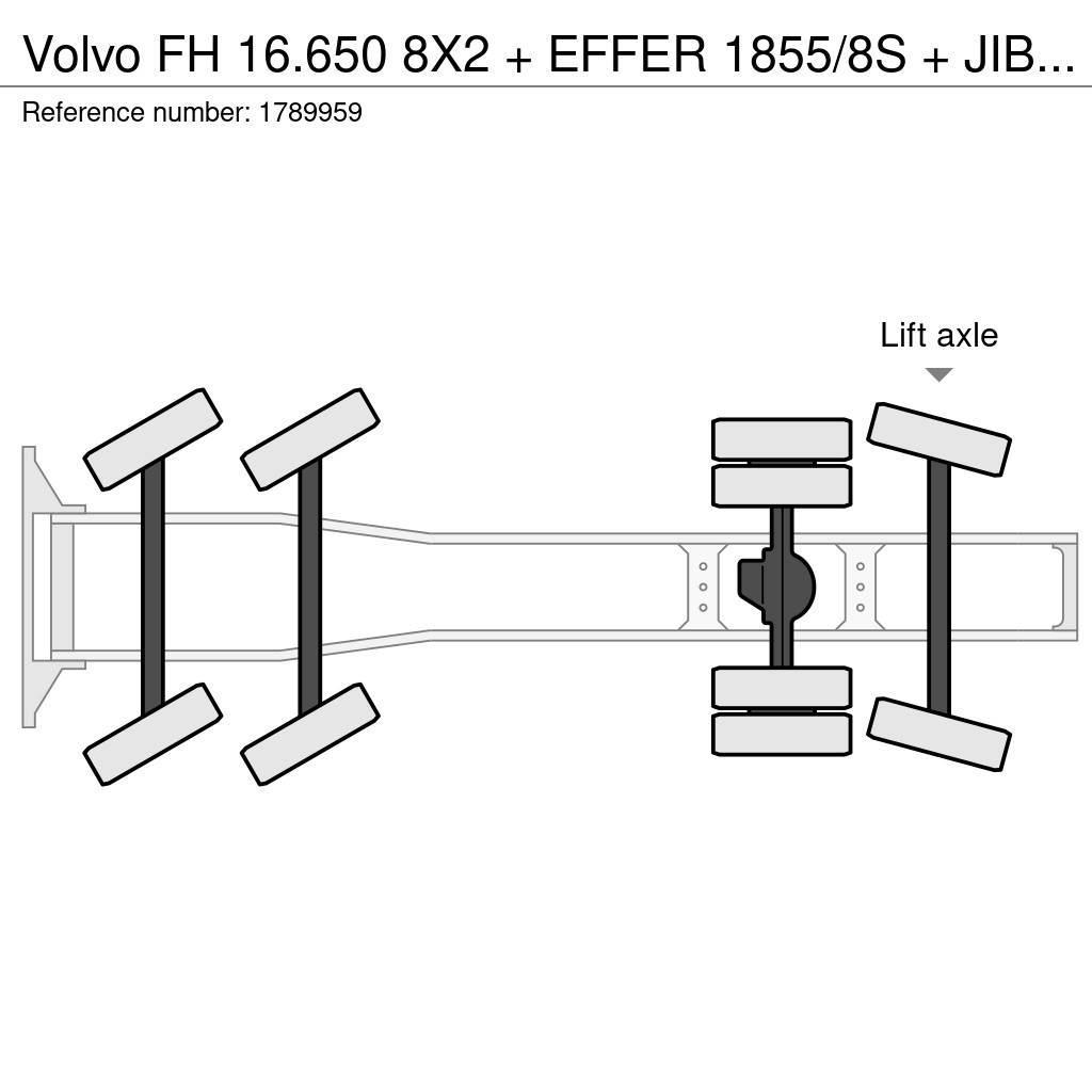 Volvo FH 16.650 8X2 + EFFER 1855/8S + JIB 6S HEAVY DUTY Trekkvogner