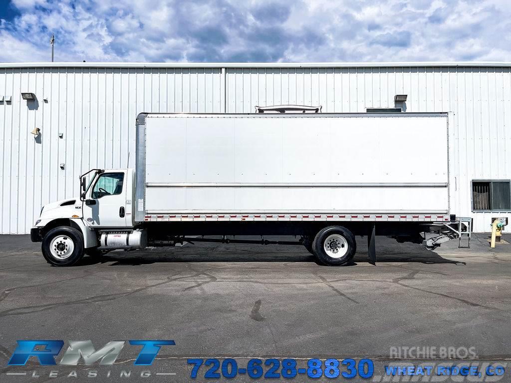 International MV607 26' Box Truck, Lift Gate & Ramp Skapbiler